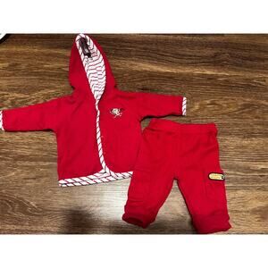 Vintage Baby Connection Red ribbed two piece set